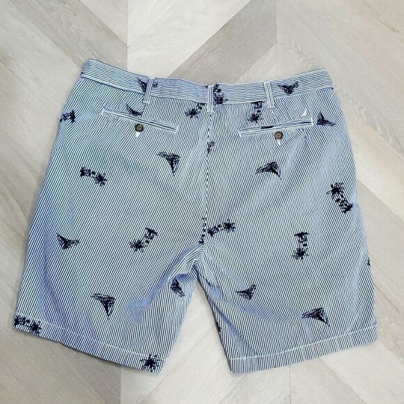 Nautica Men’s Coastal Theme 100% Cotton Deck Shorts Navy Size 40 - Picture 4 of 5